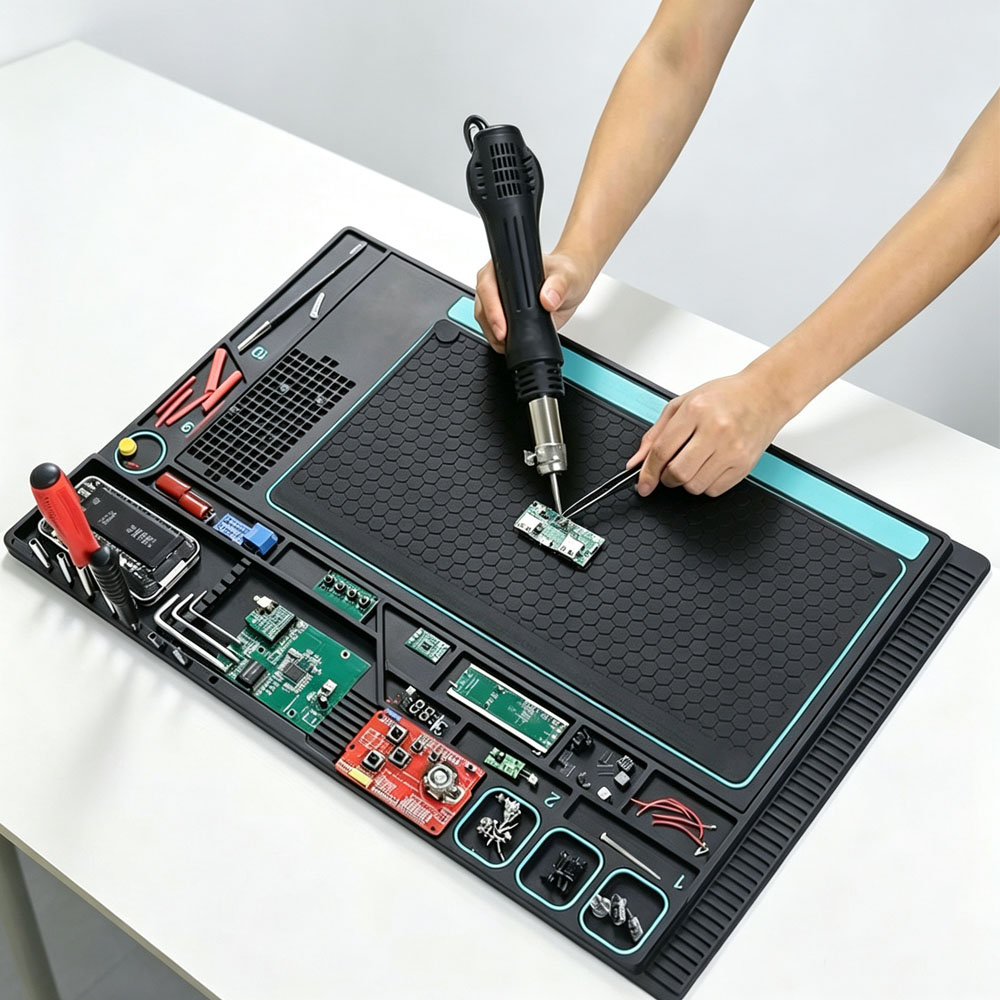 Electronics Repair Mat - Tappetino Multifunzionale in Silicone per Riparazioni