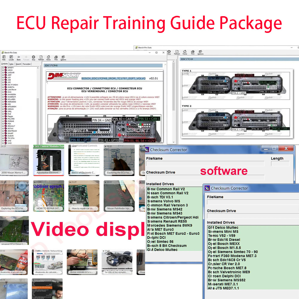 Electronics Repair Basics - Pacchetto guida formazione riparazione ECU Componenti