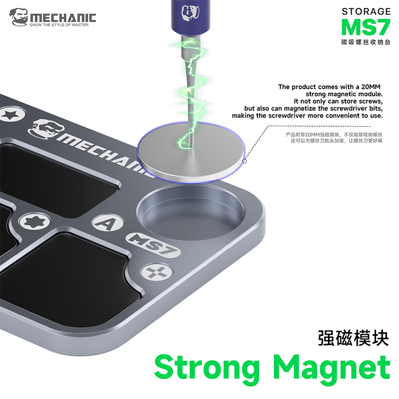 Electronics Repair Mat - Organizzatore Magnetico per Viti MECHANIC MS7,